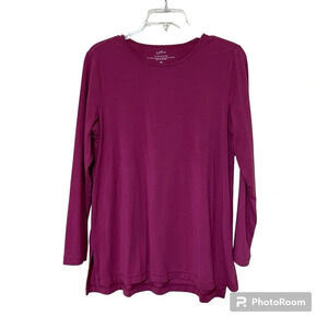 J.Jill Raspberry Fit Twist Back Tunic Medium Petite